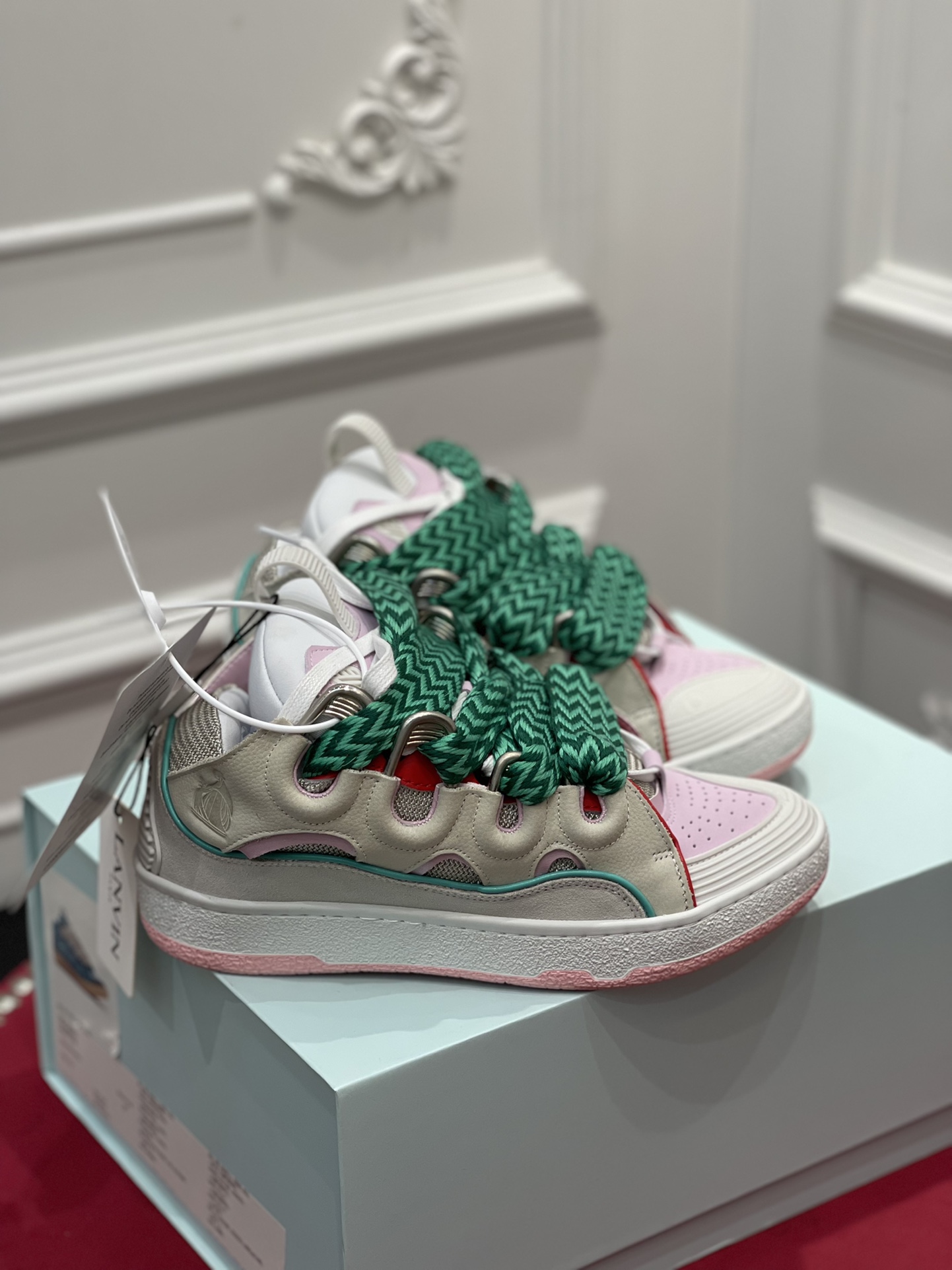 Lanvon Curb SneakerBeige Pink FM-SKRK11-DALL-P225205