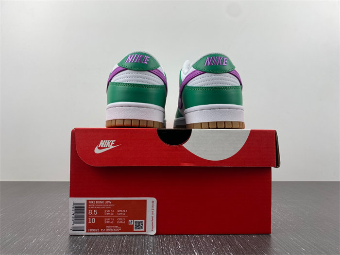 Nike Dunk Low White Stadium Green Fuchsia  FD9922-151