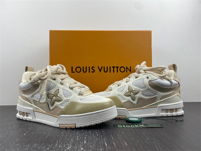 Luis Vitton LV Skate Sneaker Beige White 1AARQH