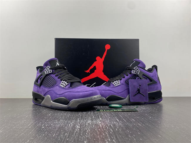 Jordan 4 RetroTravis Scott Purple 766296 LN4