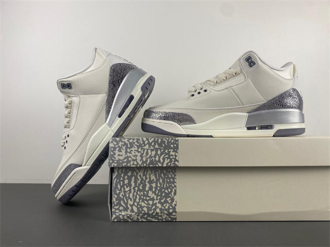 Air Jordan 3 “Sail/Metallic Silver”  CK9246-100
