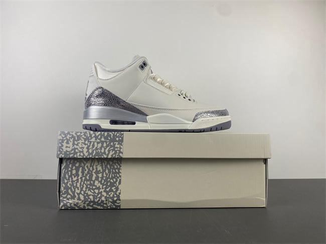 Air Jordan 3 “Sail/Metallic Silver”  CK9246-100